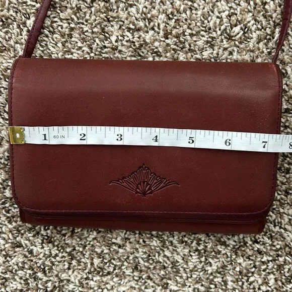 Vintage Buxton Cowhide Crossbody Wallet Purse - Picture 12 of 13